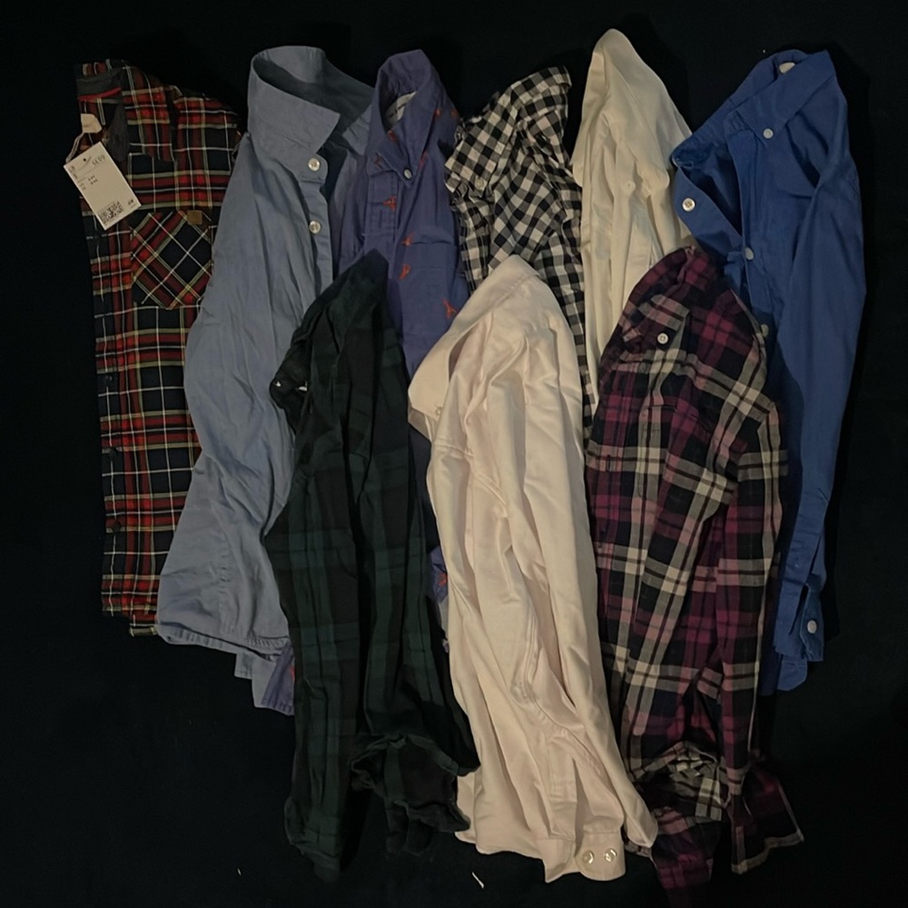 BUNDLE (7 Pieces) BOYS SIZE 8-10 DRESS SHIRTS